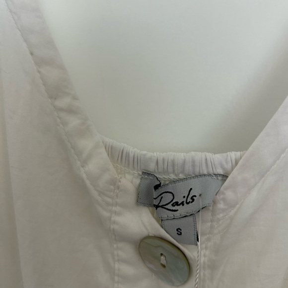 Rails Violet Midi White Dress Eco 100% Cotton size small NWT boho flowy - Picture 8 of 14